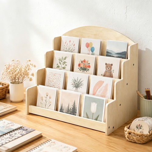 Tier card display organizer - 4-tier,