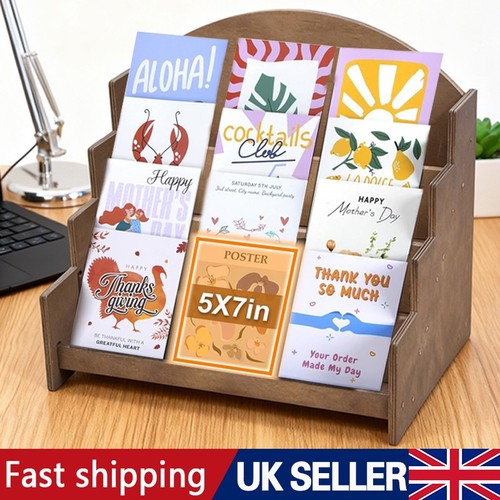 Tier wooden card holder - 4-tier,
