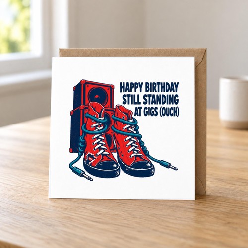 Live music birthday - music, card
