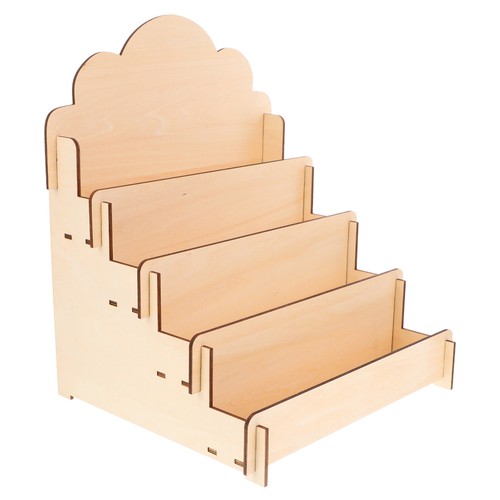 Beige wooden greeting card - wooden,
